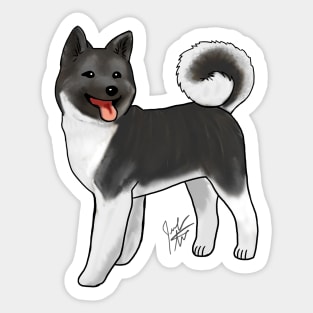 Akita - Dark-Faced Black Sticker